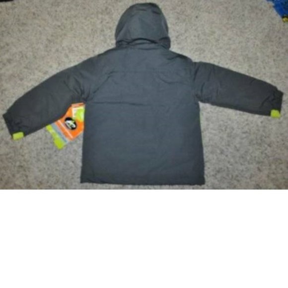 Boys All Weather Jacket 4/5 Gray Yellow 4 in 1 Winter Spring Fall Athletech - Picture 7 of 13